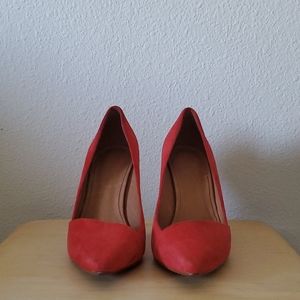 USED Madewell red/orange heels